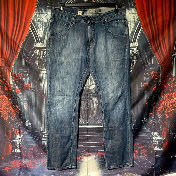 Volcom Nova Jeans Men's 34 Blue Denim Straight Leg Vintage Y2K Outdoor Casual - Picture 1 of 6